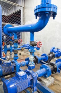 water pump and pipes